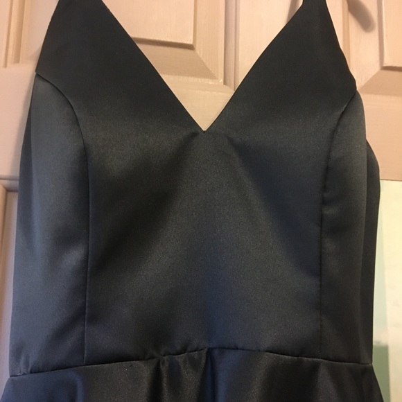 NWTs Black Dramatic High Low Prom Dress - Picture 7 of 11